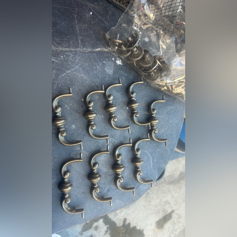 Set of Vintage Brass Drawer Pulls